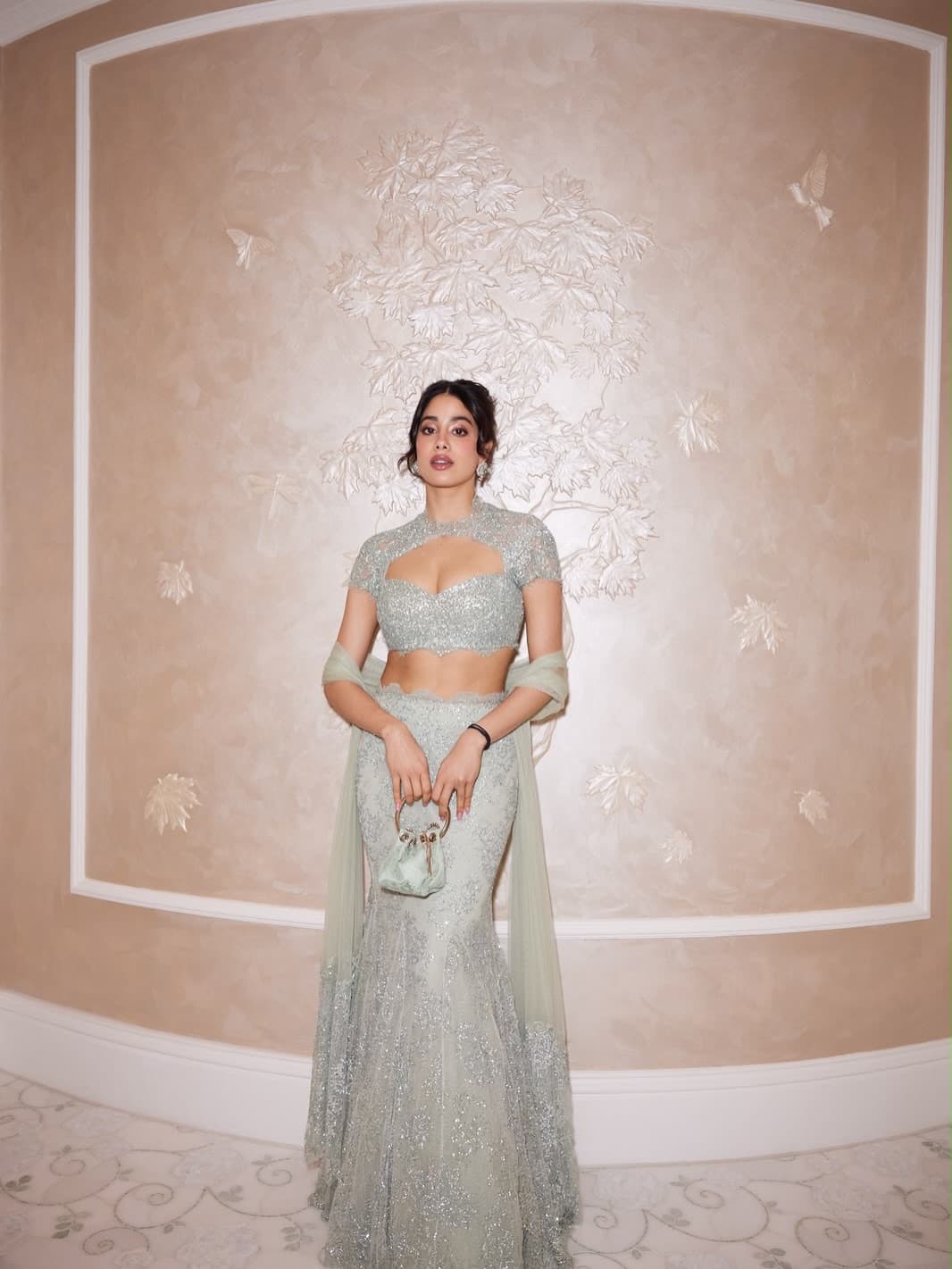 Mint Teal, Crystal-Heavy, and Built for the Long Night: Janhvi Kapoor in Manish Malhotra