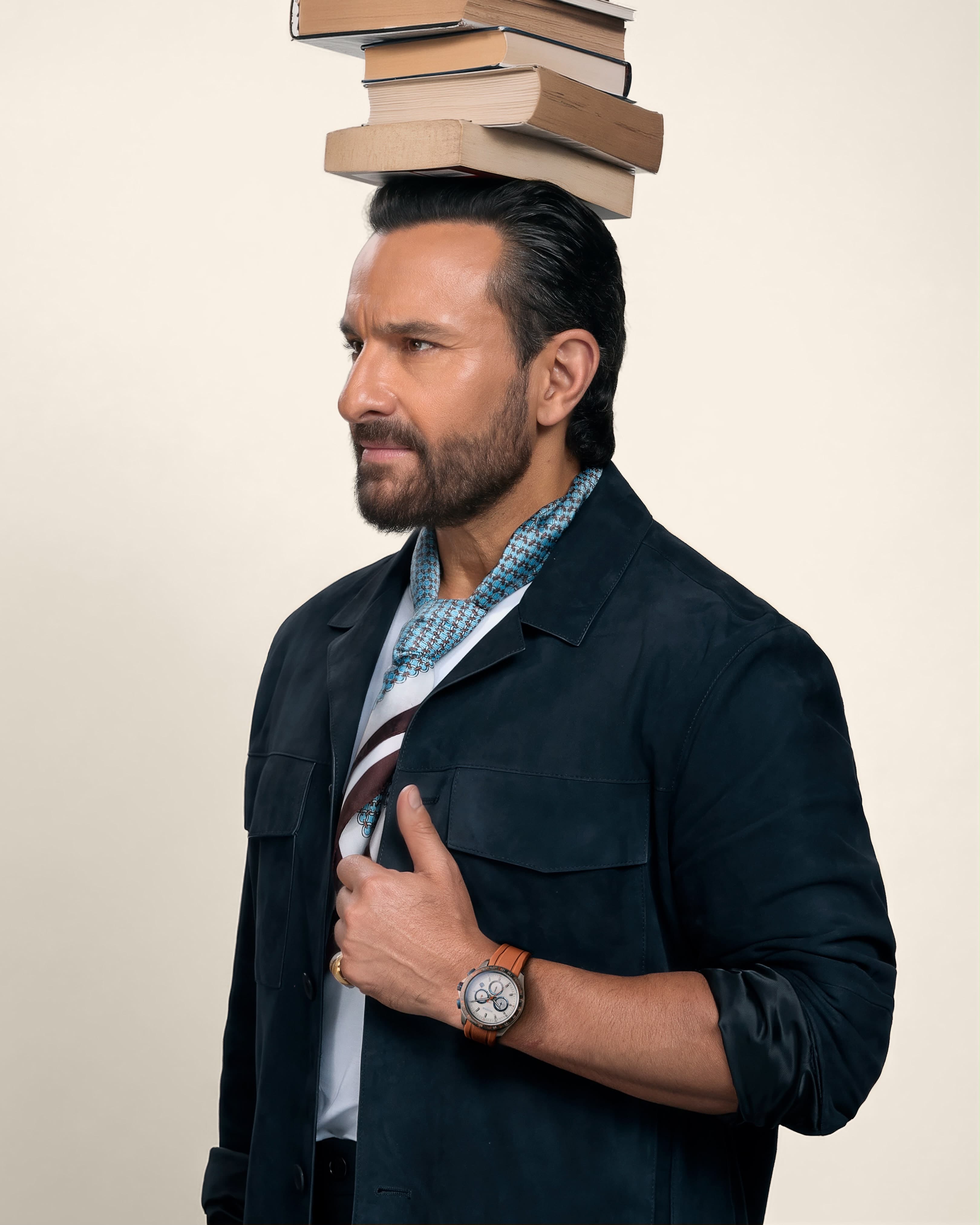 Saif Ali Khan’s Rotoris Portrait, Built on a Sharp Jacket and a Smarter Scarf