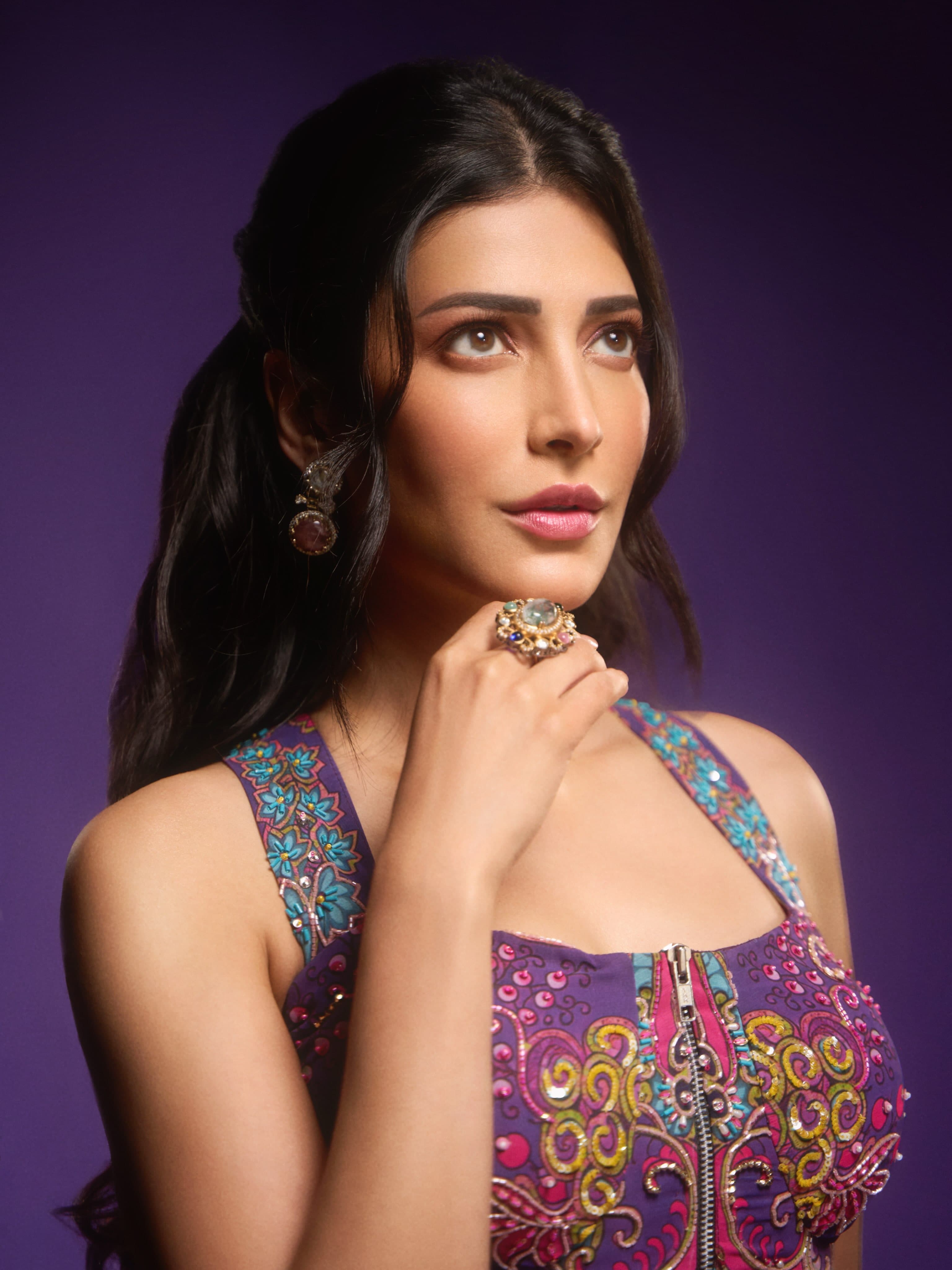 Shruti Haasan’s Purple Takeover, Styled Like a Character Study