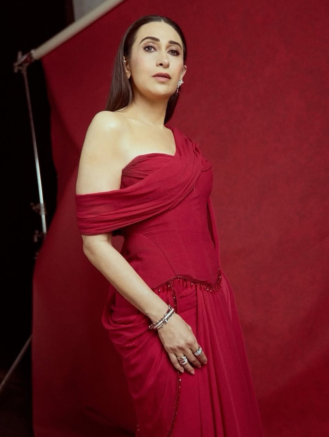 Karishma Kapoor in Red, Styled Like a Final Word